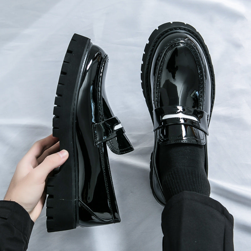 Men's Chunky Heel Simple Comfortable Leather Shoes