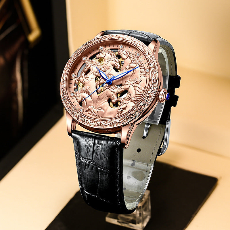 Hollow Automatic Mechanical Waterproof Watch