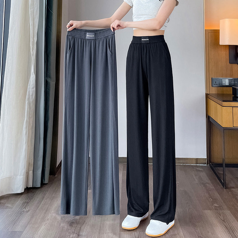 Women's Silk Wide-Leg Pants