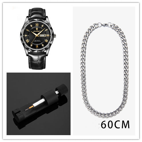 Men's Luxury Leather Quartz Watch