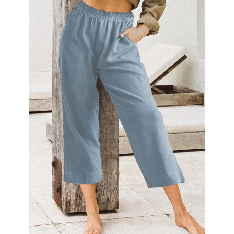 Women's Elegant Cropped Trousers