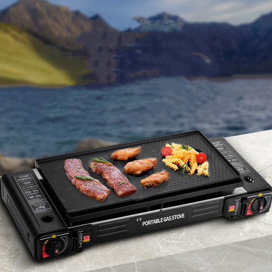 Portable Dual-Burner Camping Oven