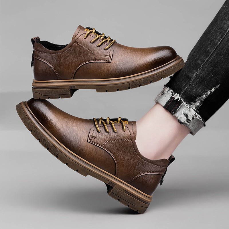 Cowhide Business Platform Men's Shoes