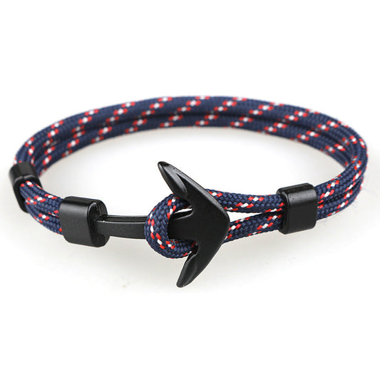 Black Pirate Anchor Hand Strap Bracelet – Gift