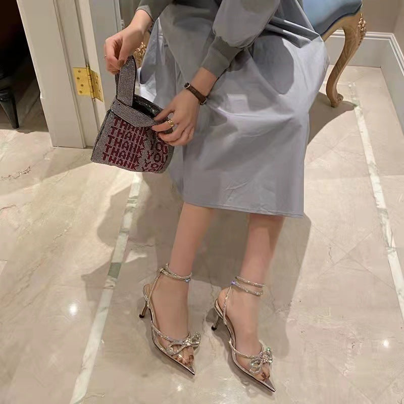 Silk Bandage Stiletto Heel Sandals