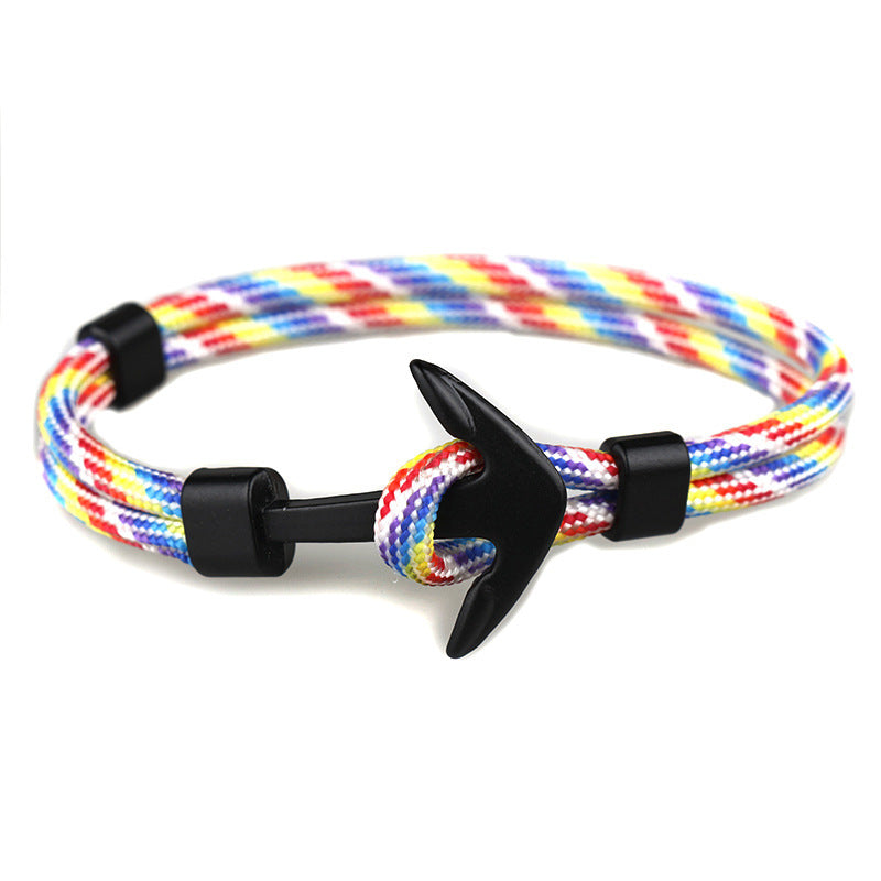 Black Pirate Anchor Hand Strap Bracelet – Gift