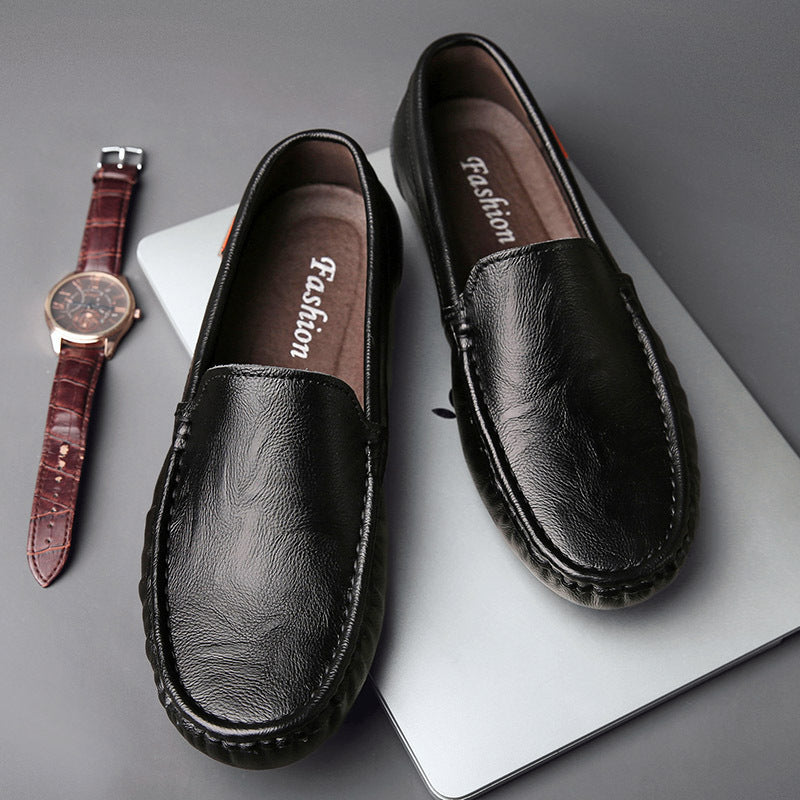British Style Leather Slip-On Loafers
