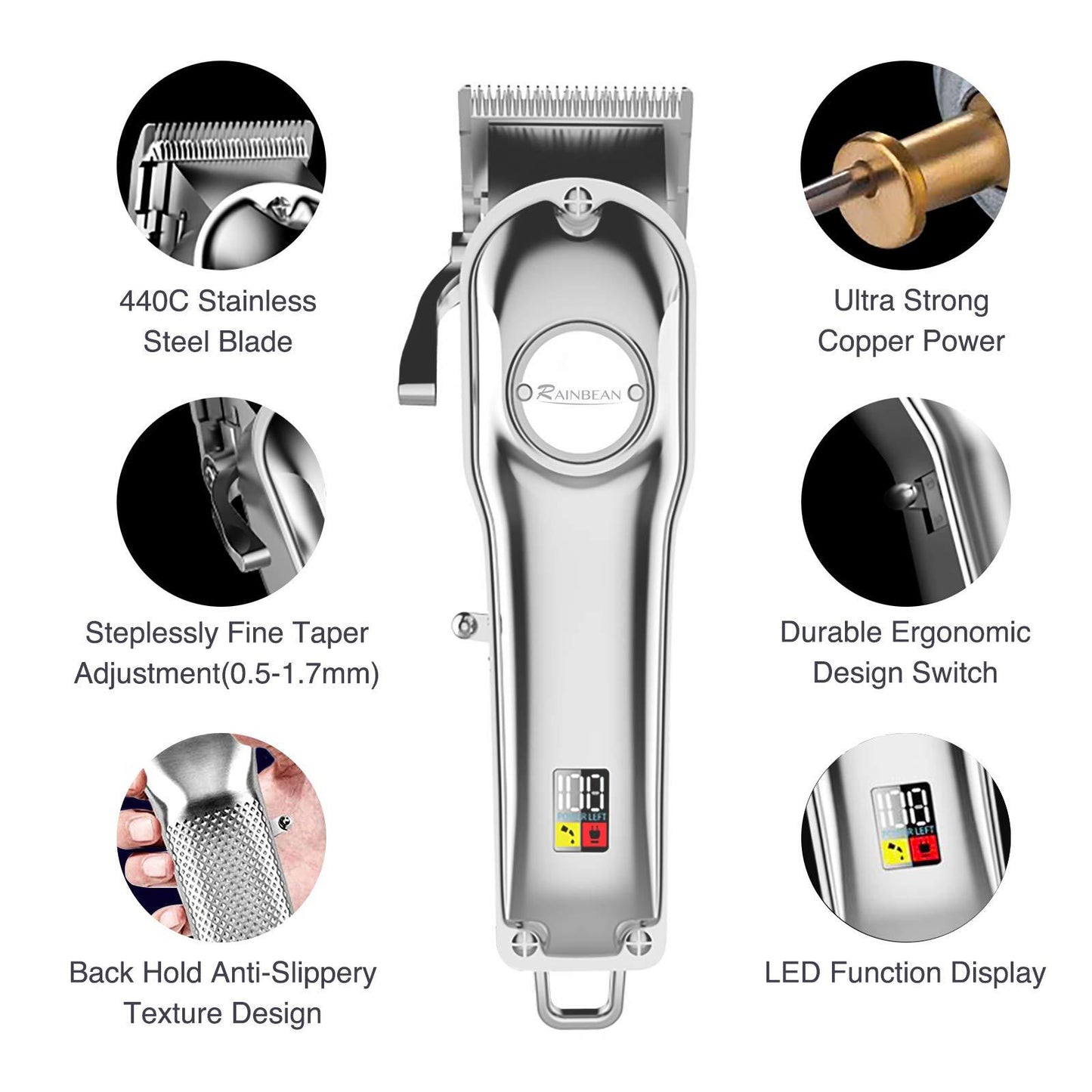 Men’s 3-in-1 Waterproof Cordless Trimmer