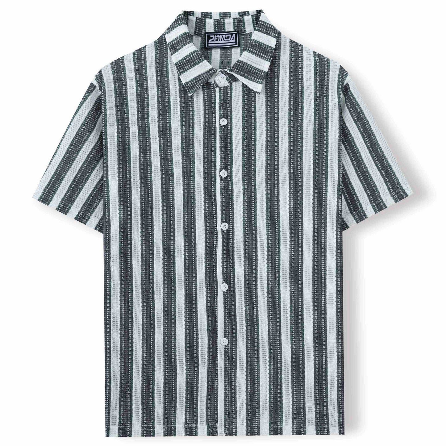 Men’s Beach Striped Short Sleeve Shirt