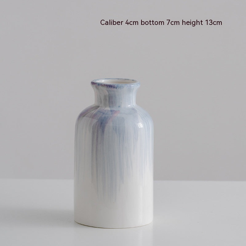 Hand-Painted Blue Ceramic Vase