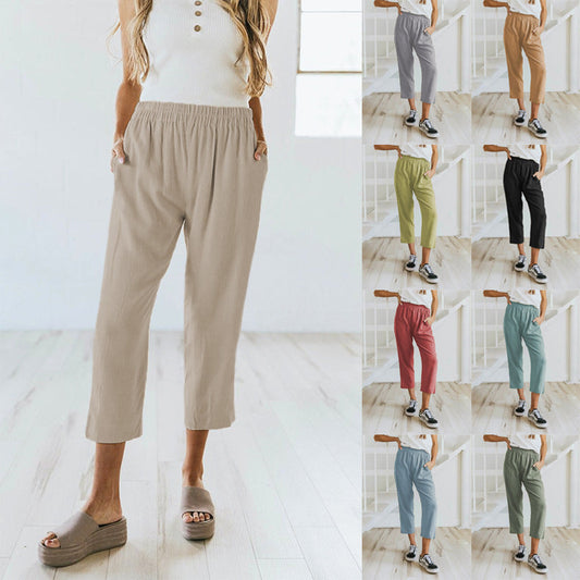 Women's Elegant Cropped Trousers