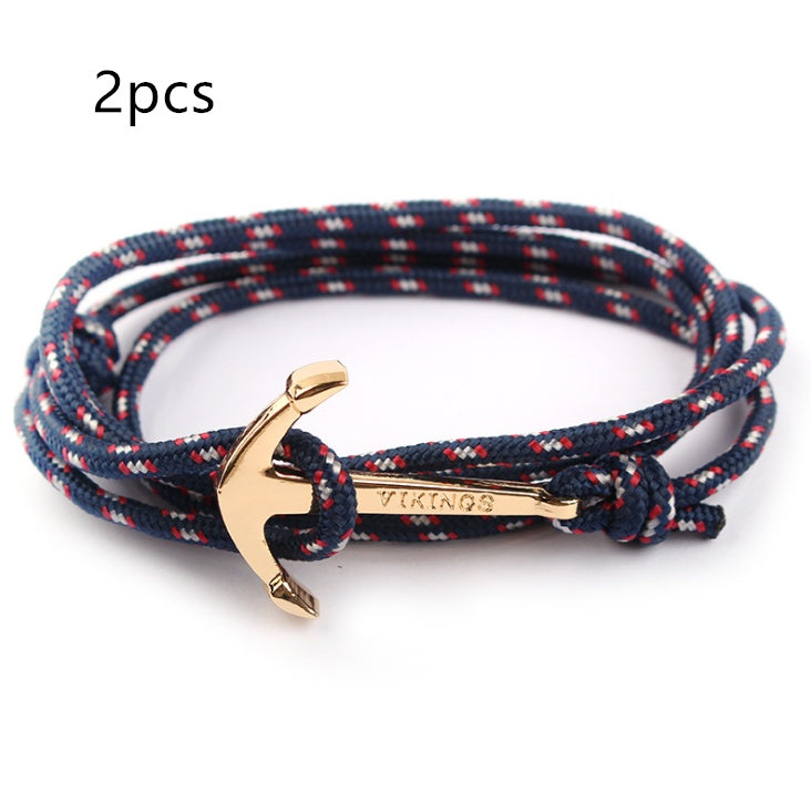 Black Pirate Anchor Hand Strap Bracelet – Gift