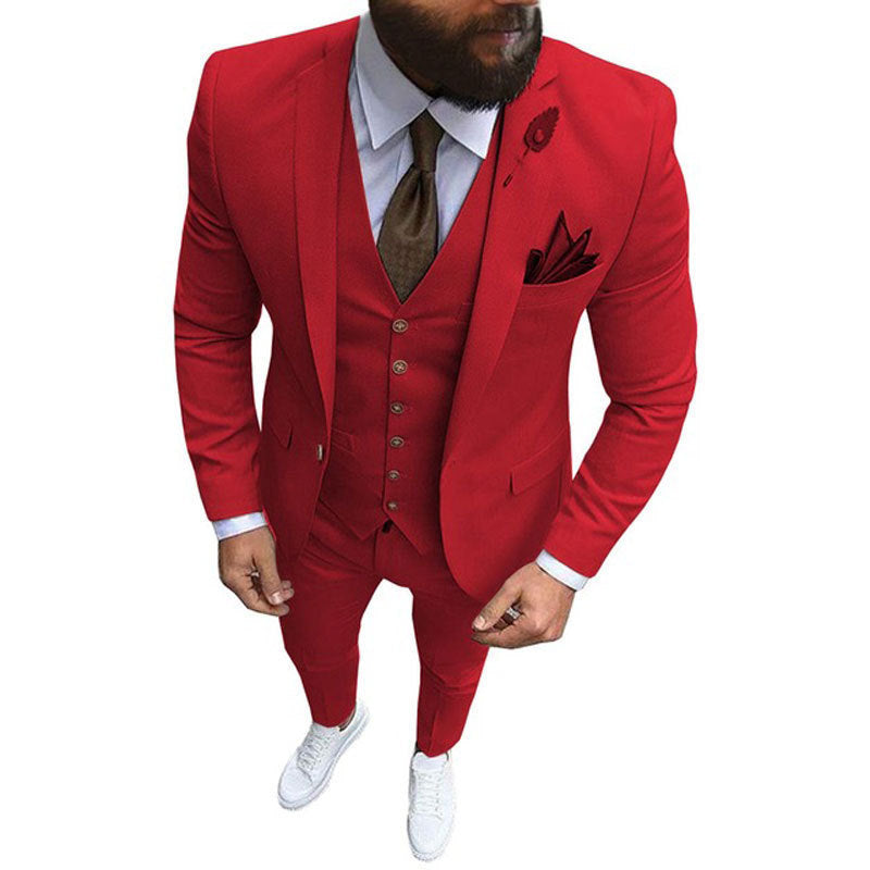 Men's Three-piece Vest Suit