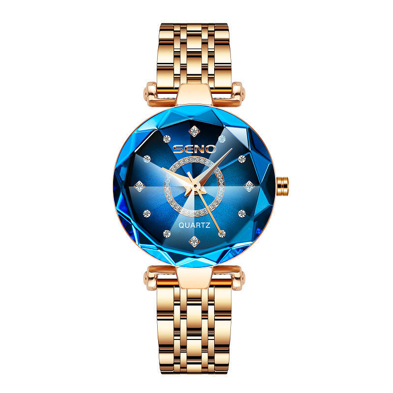 Women’s Solid Glass Waterproof Watch