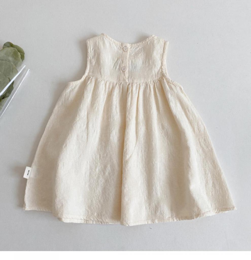 Girls' Sleeveless Embroidered Princess Dress