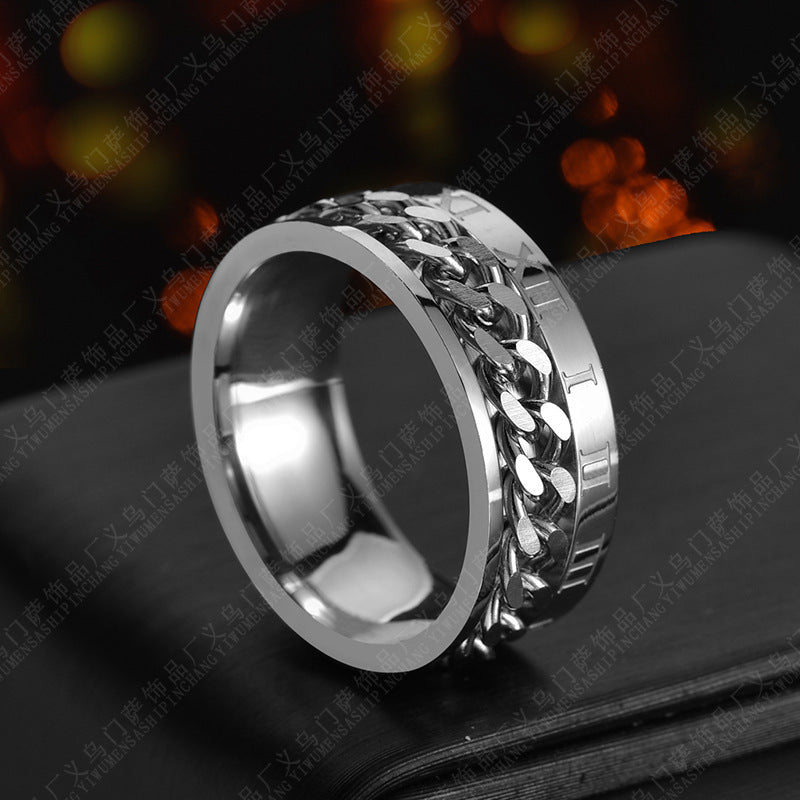 Roman Titanium Steel Ring