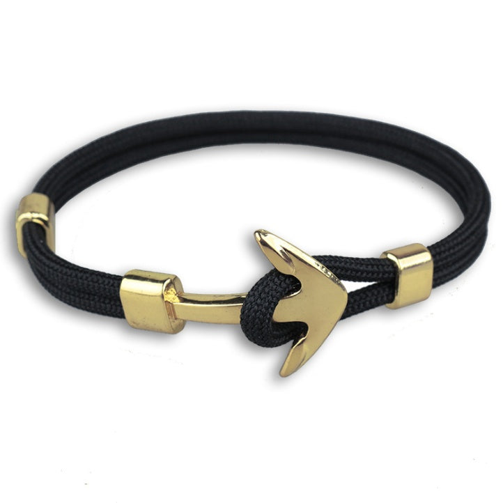 Black Pirate Anchor Hand Strap Bracelet – Gift