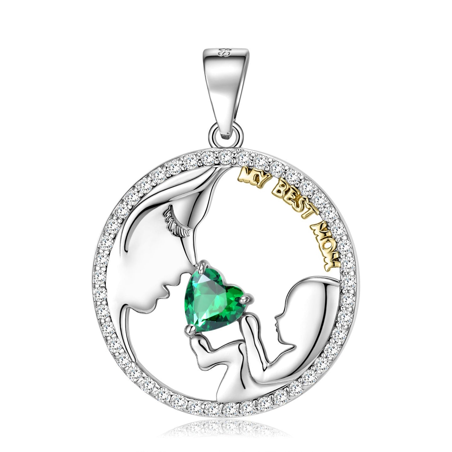 S925 Silver Mom & Baby Necklace