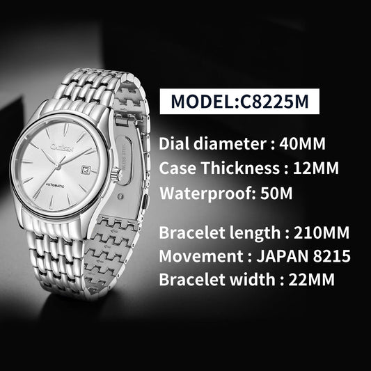 Stainless Steel Waterproof Men’s Mechanical Watch