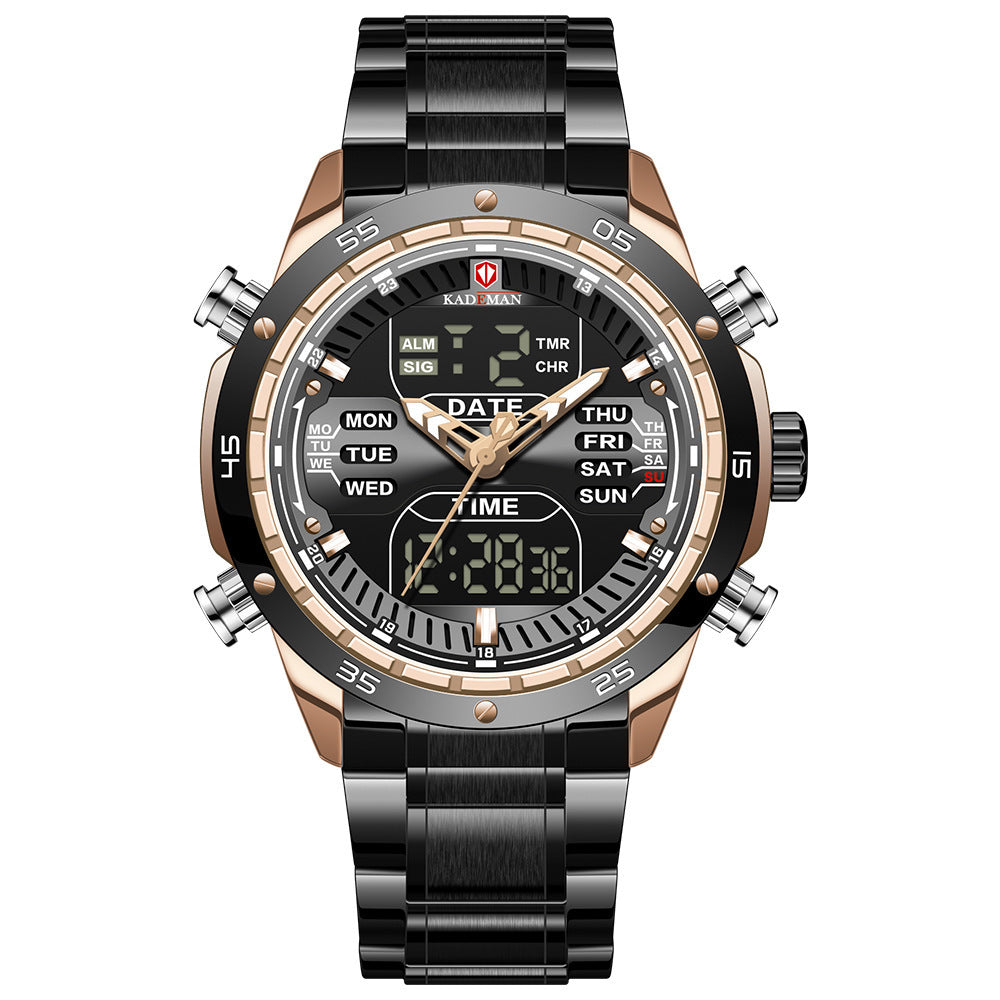 Waterproof Sports Steel Quartz Watch