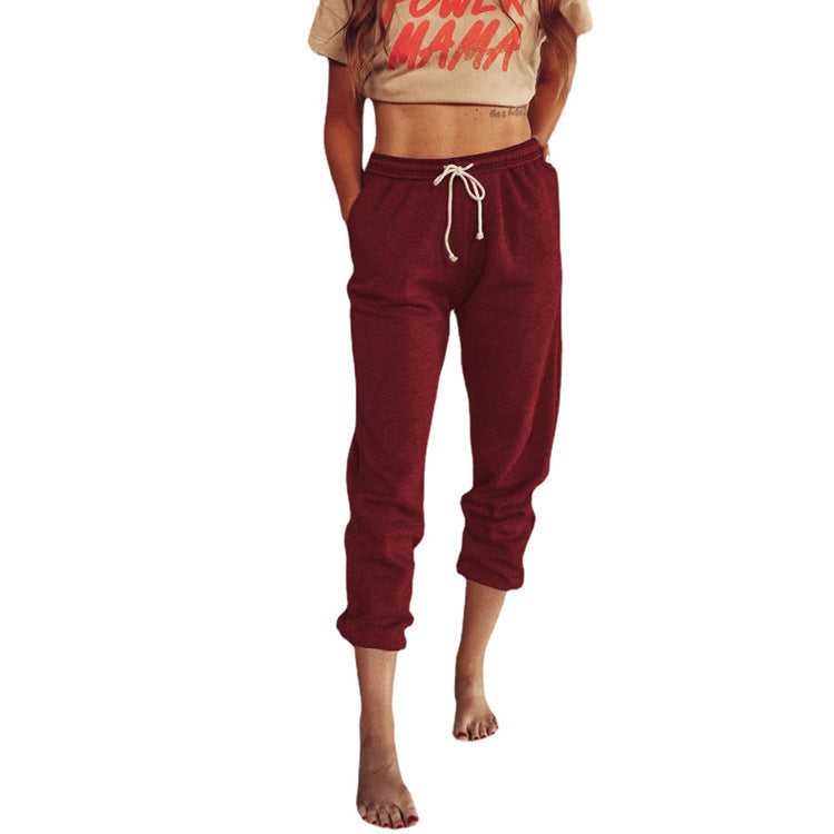 Women's Loose High Waist Cropped Leggings