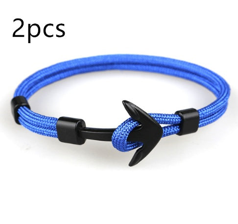 Black Pirate Anchor Hand Strap Bracelet – Gift