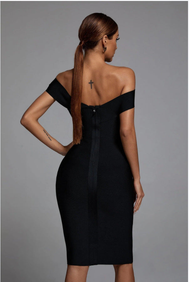 Fashion Black Bandage Dress