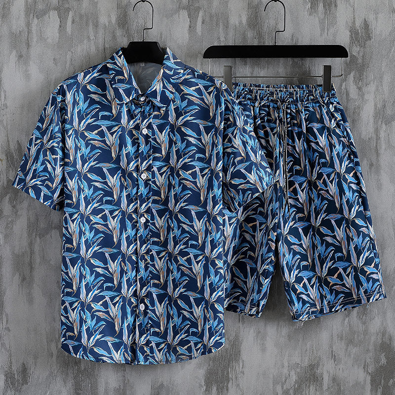 Beach Printed Men's Two-piece Suit