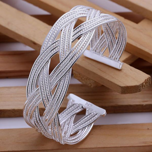S925 Silver Bangle Bracelet