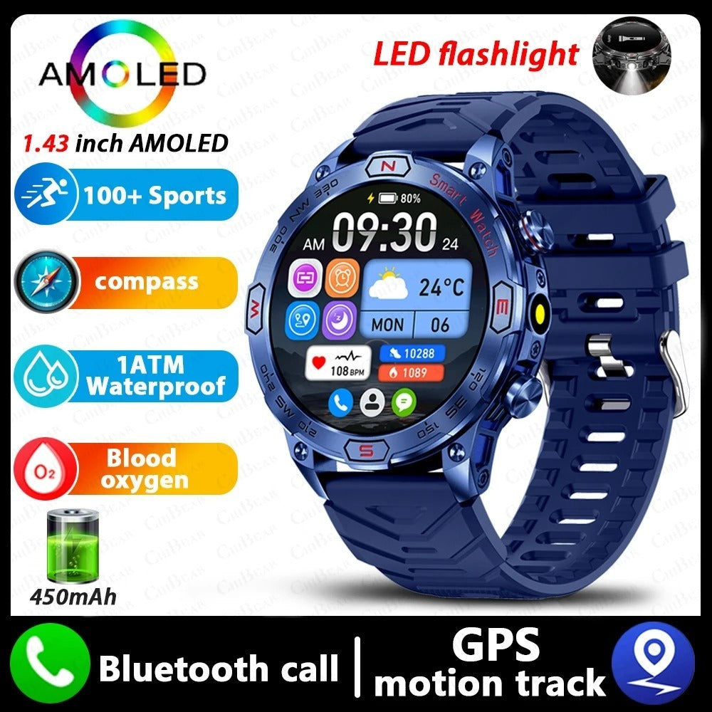 HD AMOLED Bluetooth Smartwatch
