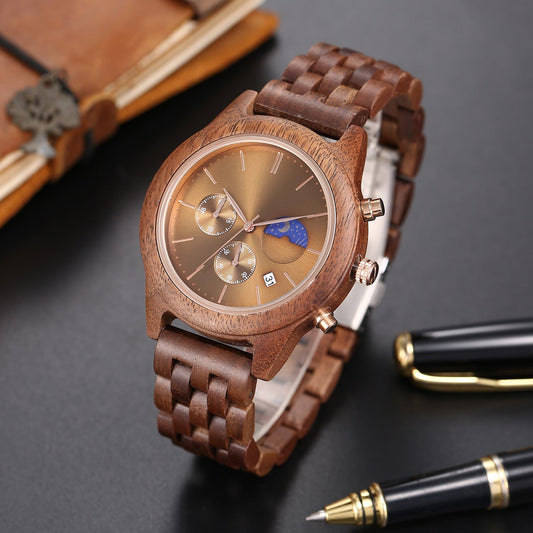 Quartz Men’s Wood Watch