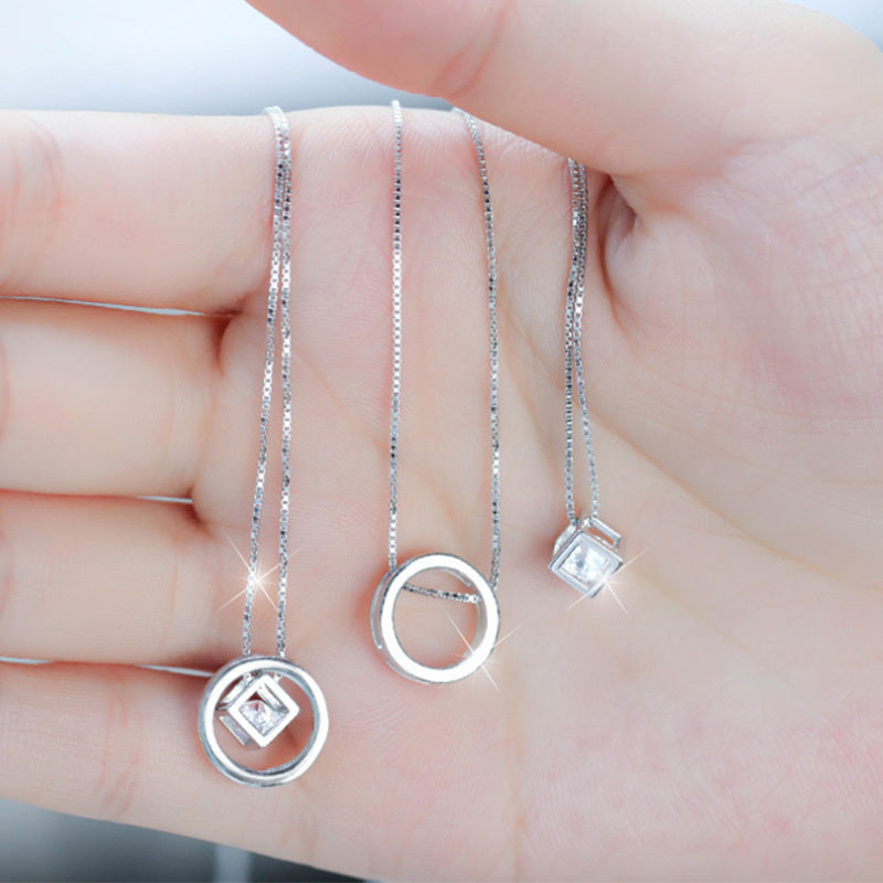 S925 Silver Rubik’s Cube Necklace