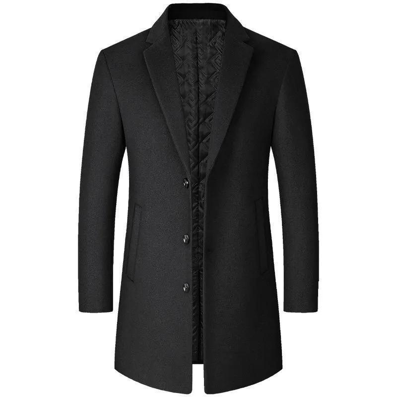 Men's Wool Trench Coat Winter