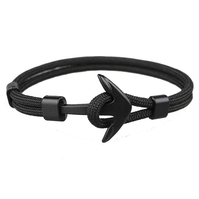 Black Pirate Anchor Hand Strap Bracelet – Gift
