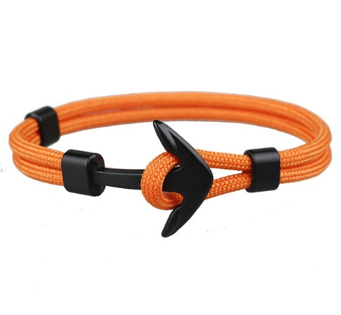 Black Pirate Anchor Hand Strap Bracelet – Gift