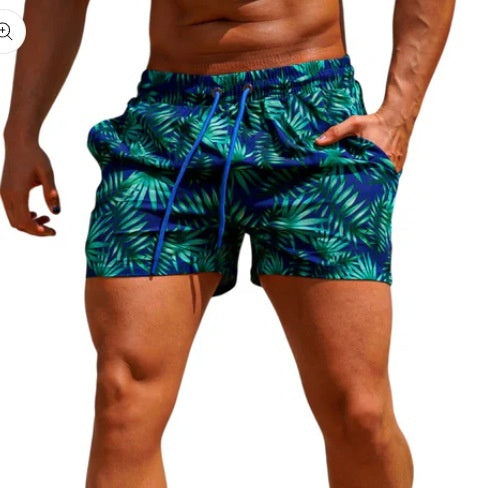 Men's Beach Print Loose Shorts