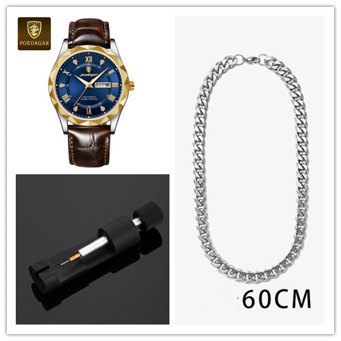 Men's Luxury Leather Quartz Watch
