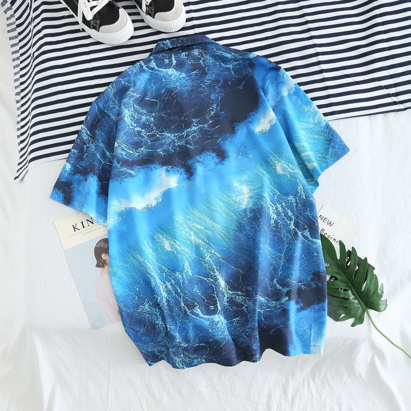 Men's Hawaii Beach Loose Summer Flower Shirt