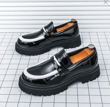 Men's Chunky Heel Simple Comfortable Leather Shoes