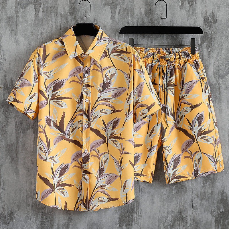 Beach Printed Men's Two-piece Suit
