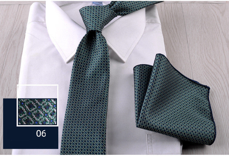 Business Formal Wear Tie and Pocket Square Set
