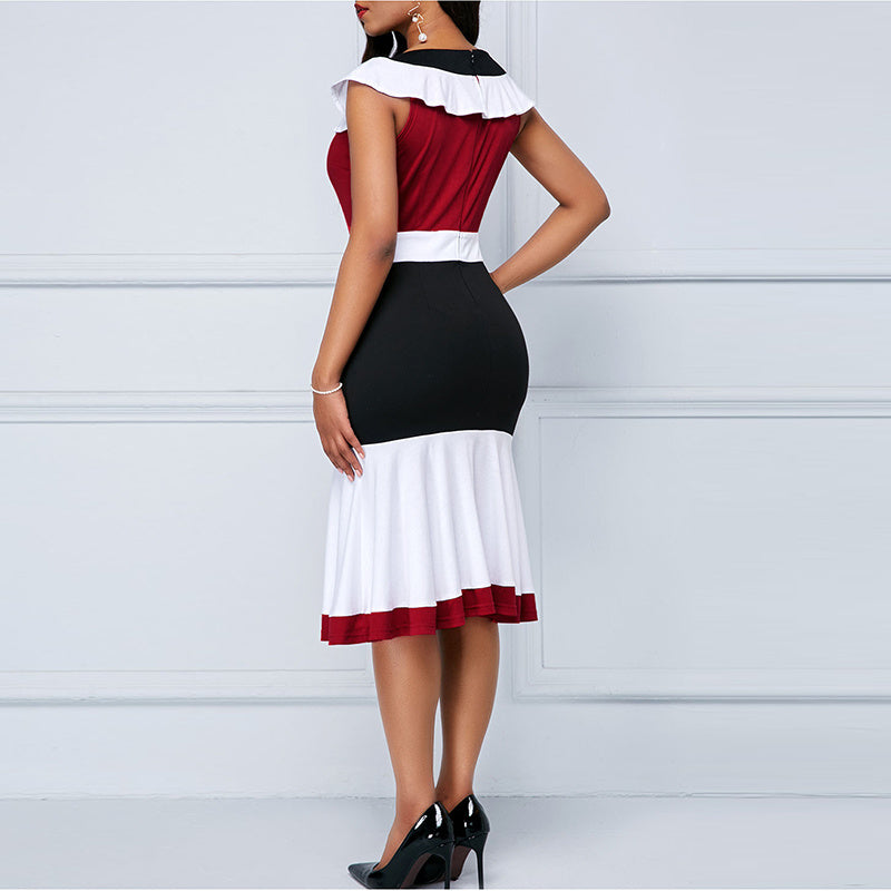 Chic Sleeveless Ruffled Dress