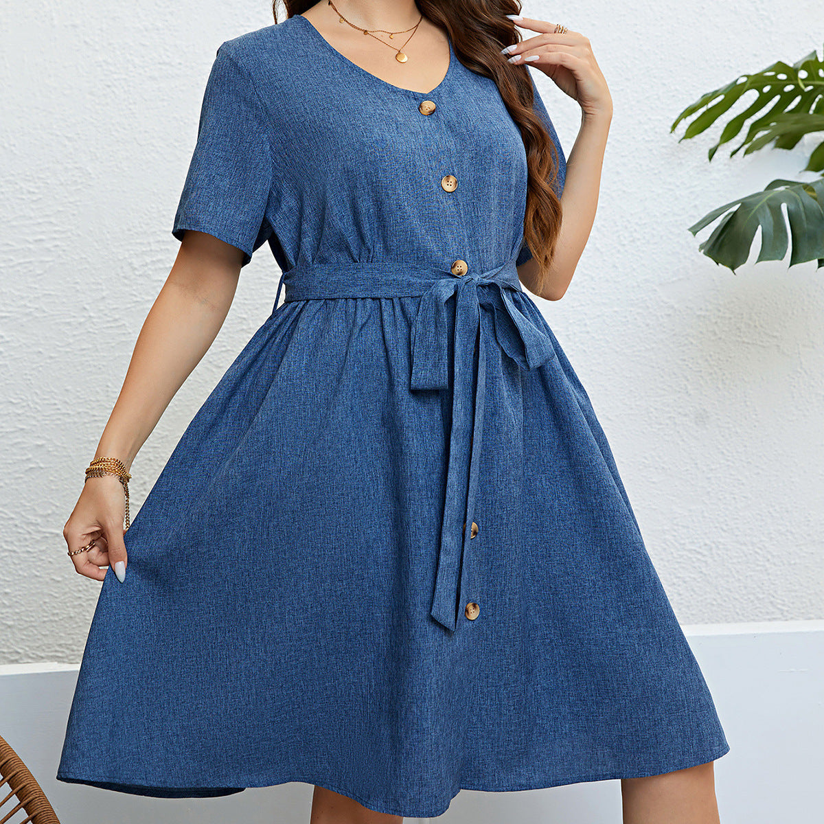 Waist-controlled Summer Dress