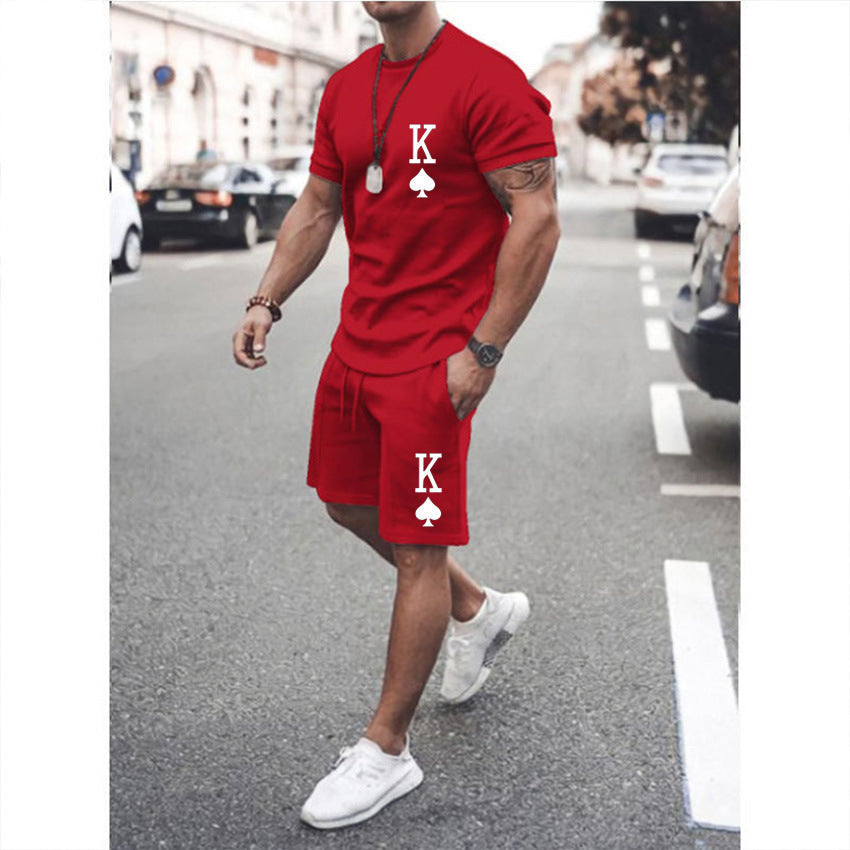 Men's Loose Solid Color Trend Suit