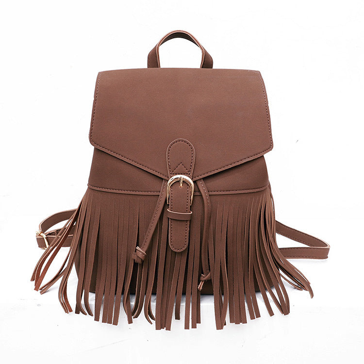 Frosted Women’s Tassel Backpack