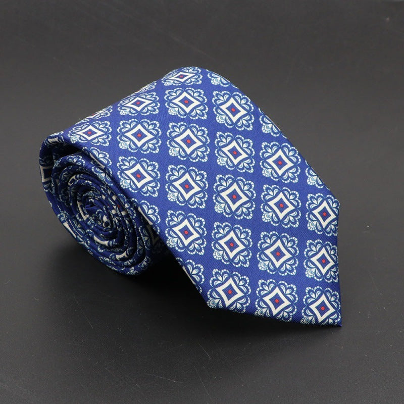 Super Soft Bohemian Silk Tie Men’s Fashion 75mm Necktie