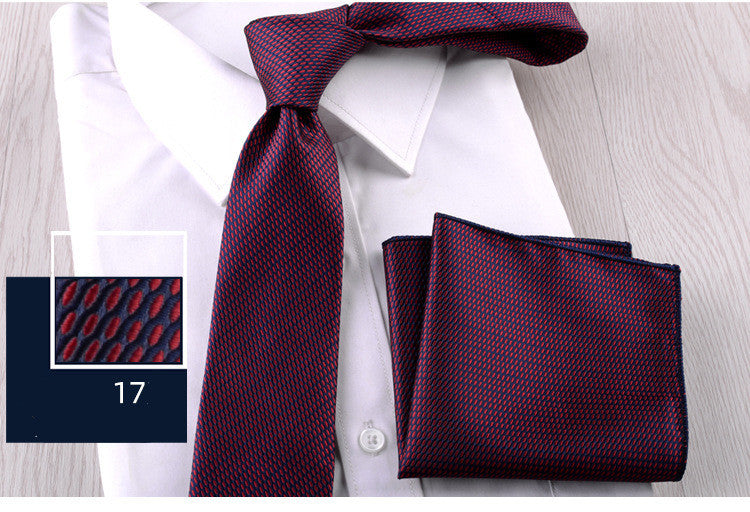 Business Formal Wear Tie and Pocket Square Set