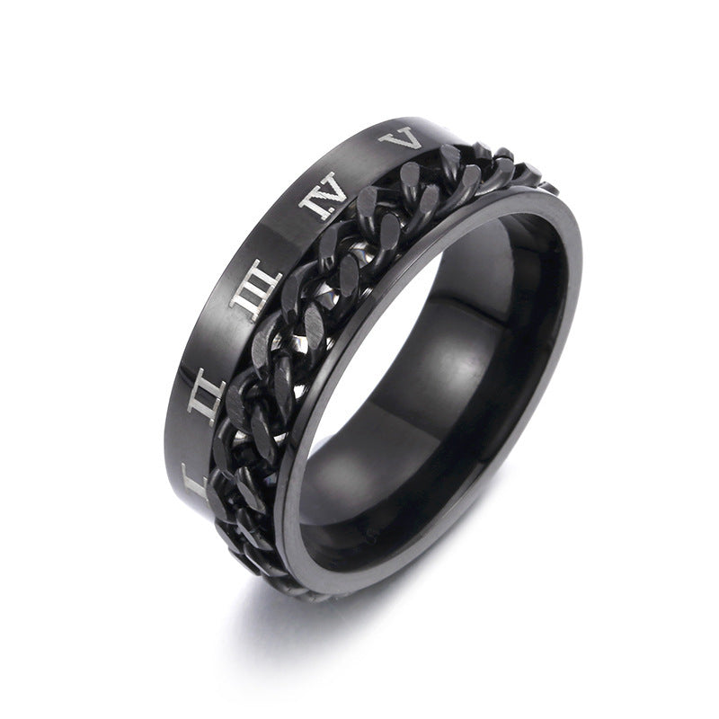 Roman Titanium Steel Ring