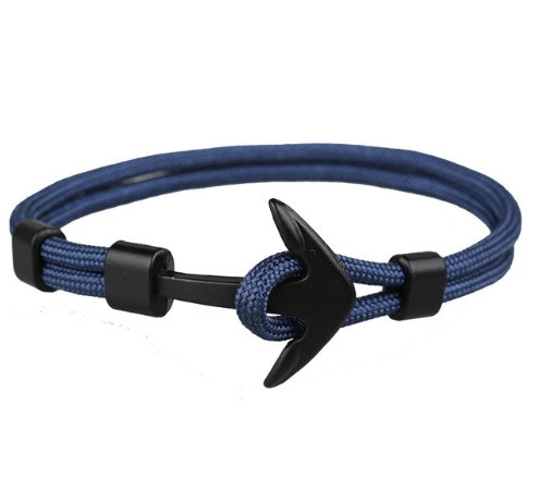 Black Pirate Anchor Hand Strap Bracelet – Gift