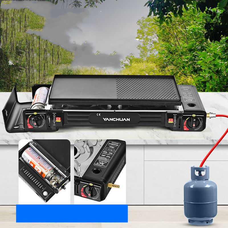 Portable Dual-Burner Camping Oven
